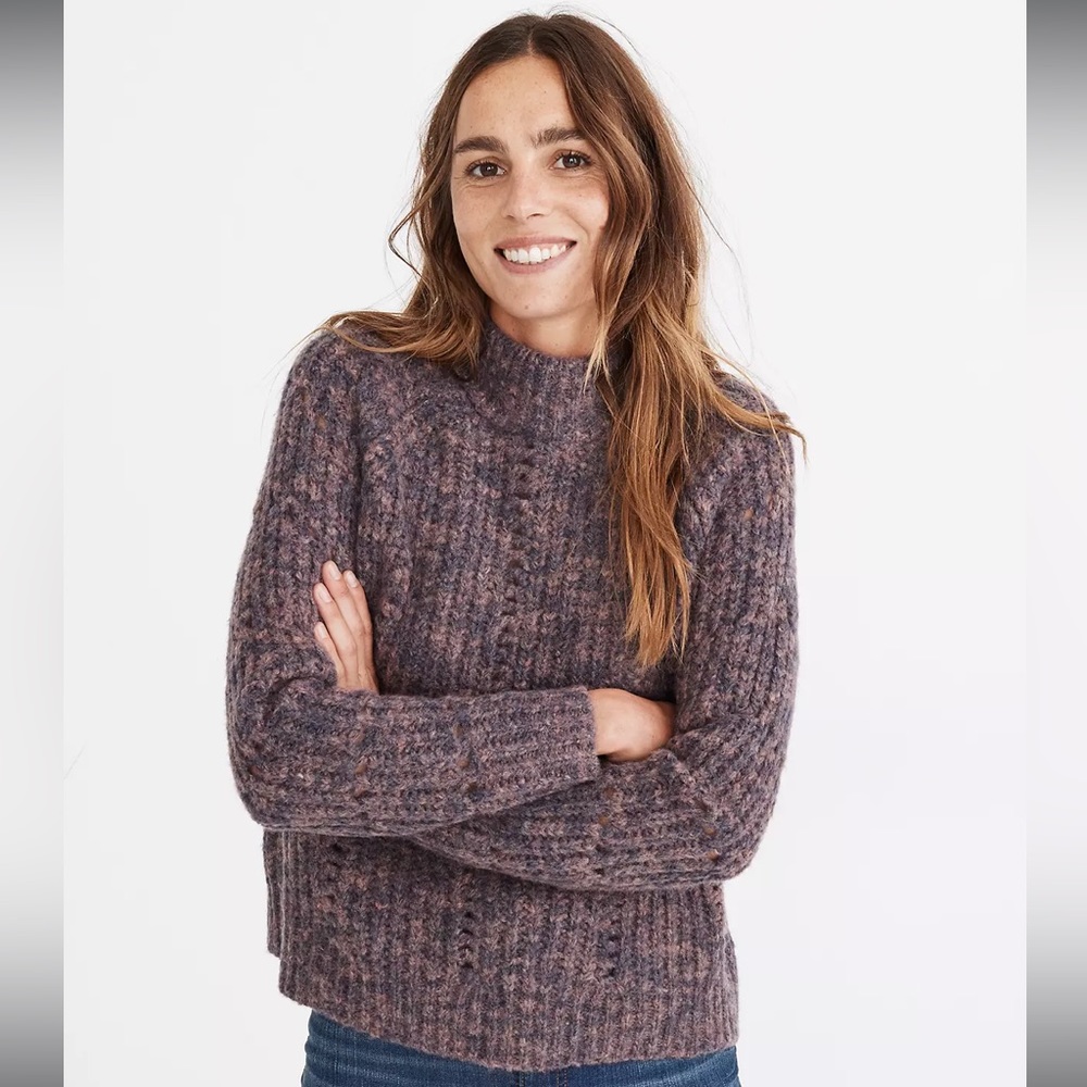 COPY - Madewell Pointelle Mockneck Pullover Sweater